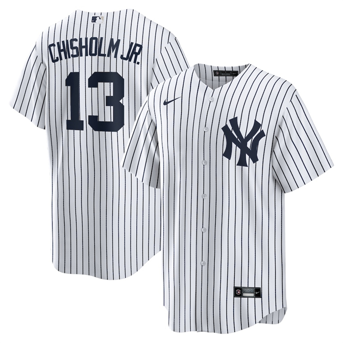 Camiseta Beisbol Hombre New York Yankees Jazz Chisholm Jr Primera Replica Blanco